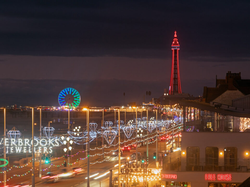 Blackpool Illuminations at night