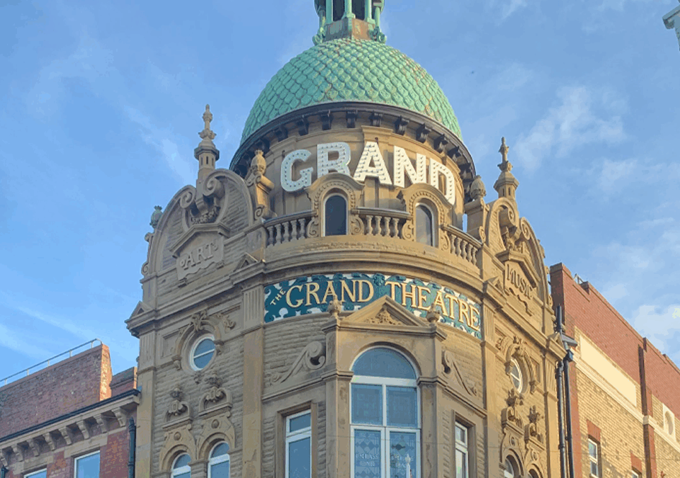 The Grand Theatre building in blackpool outside