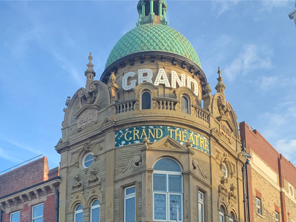 The Grand Theatre building in blackpool outside