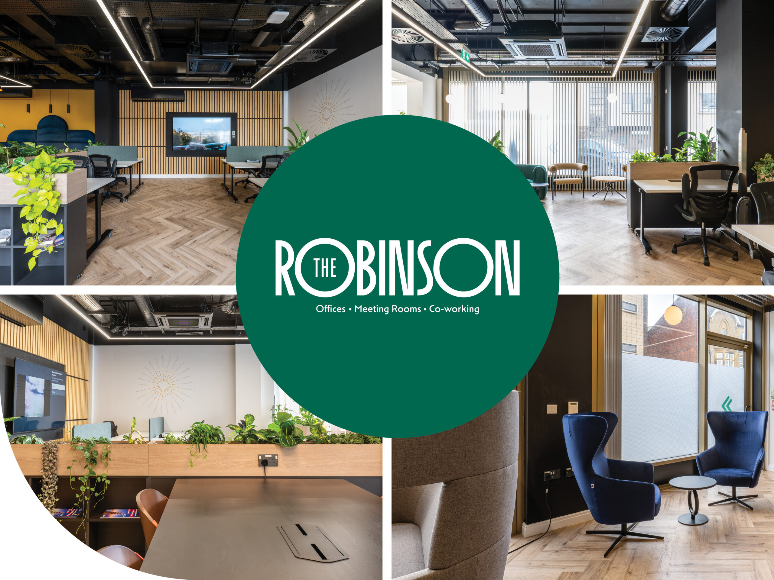 Montage of images showing the inside of The Robinson